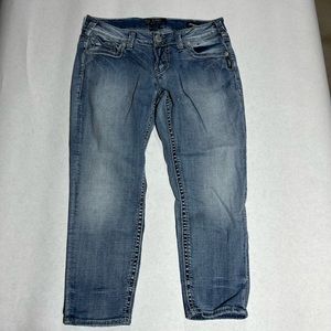 Silver Aiko Mid Capri size 30/24